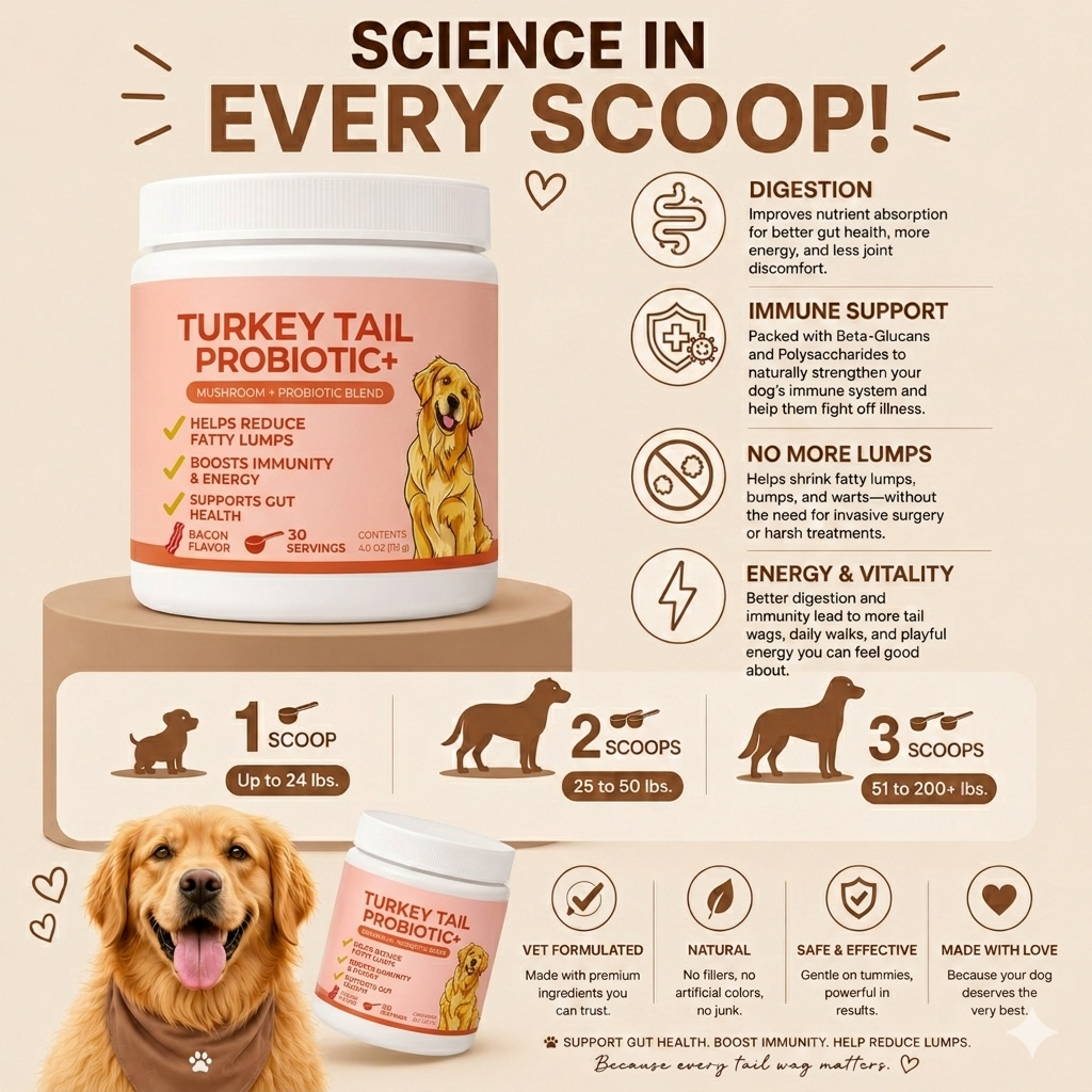 Turkey Tail Probiotic+ For Dogs